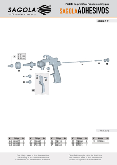 Pistola productos ADHESIVOS