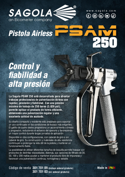 Pistola Airless PSAM 250